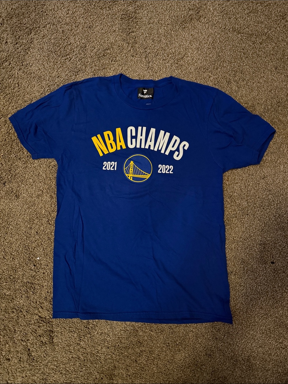 Fanatics Blue Golden State Warriors NBA Champs 2021-2022 Graphic Tee